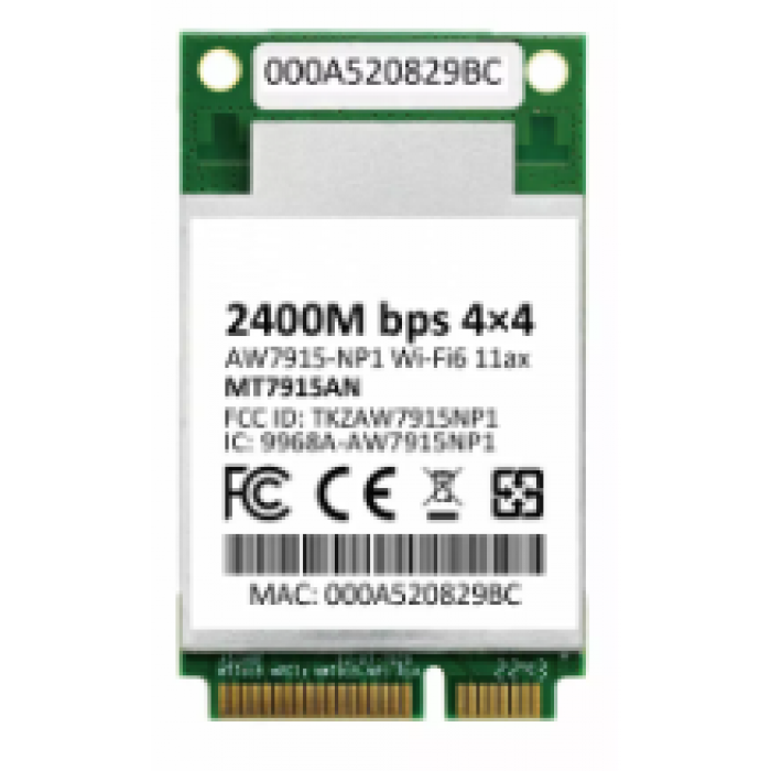 524 WIFI6 Mediatek MT7915 4T4R Dual Band Selectable miniPCIe module IEEE 802.11ax 2.4G 5GHz AW7915-NP1