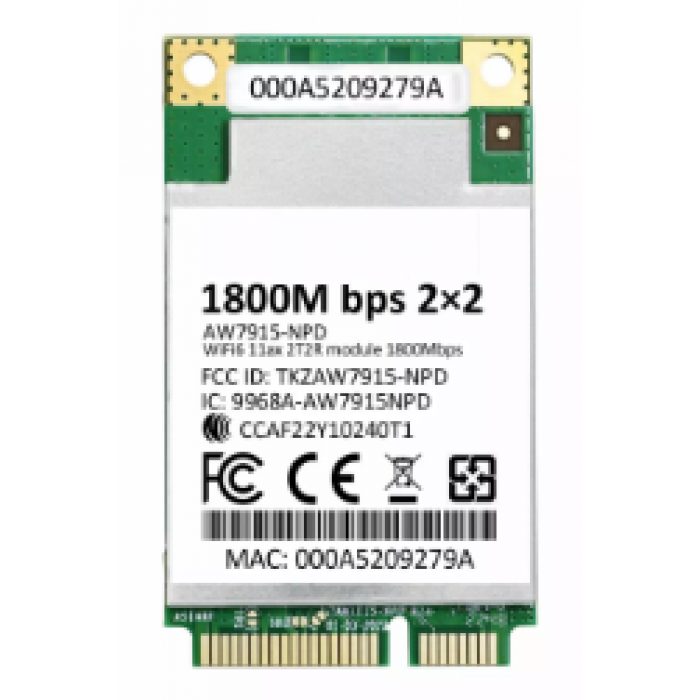 524 WiFi6 Mediatek MT7915 2T2R Dual Band Concurrent DBDC miniPCIe module IEEE 802.11ax 2.4G / 5GHz AW7915-NPD,