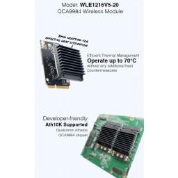 QCA 9984 WLE1216VX (V5+V2) 2,4 / 5GHz 4×4 Dual Band MU-MIMO 802.11ac Wave 2 Module, 20dBm, miniPCIe 2.0 - Image 3