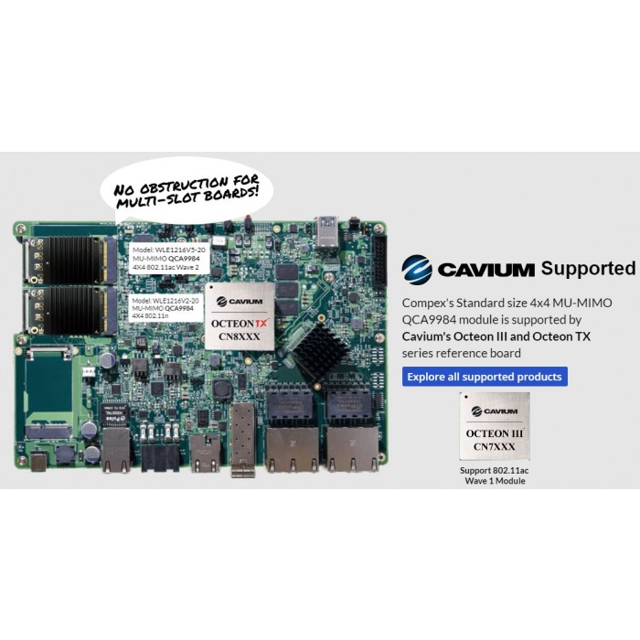COMPEX QCA9890 WLE900VX - i 7BA Industrial-grade 3*3 802.11ac Dual band Radio miniPCIe module - Image 4