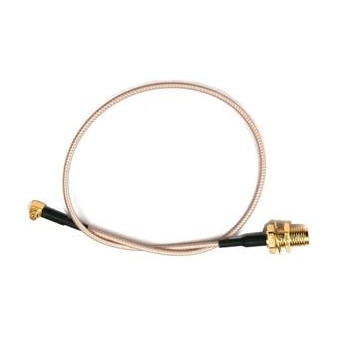 WiFi pigtail cable RF MMCX / R to rSMA / F bulkhead 20cm. RG316