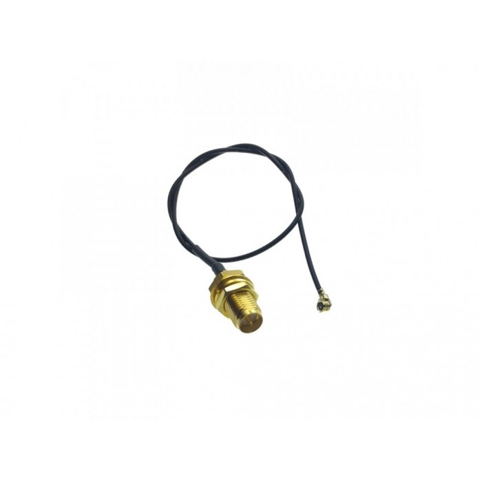 524WiFi WiFi6 pigtail cable RF UltraMini U.FL plug to rSMA bulkhead 20cm, black cable