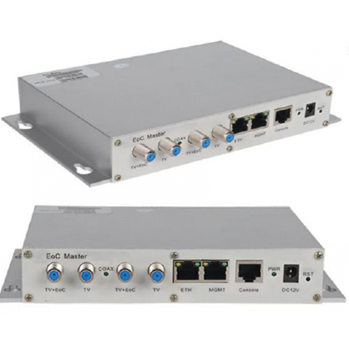 Wodaplug 1000 EOC Master 7.5Mhz-86Mhz / AV2, 1000Mbps, DM1002+2A, Indoor, 4xF, 2xGE, WEB mngmt, MSE 1000, Coax internet