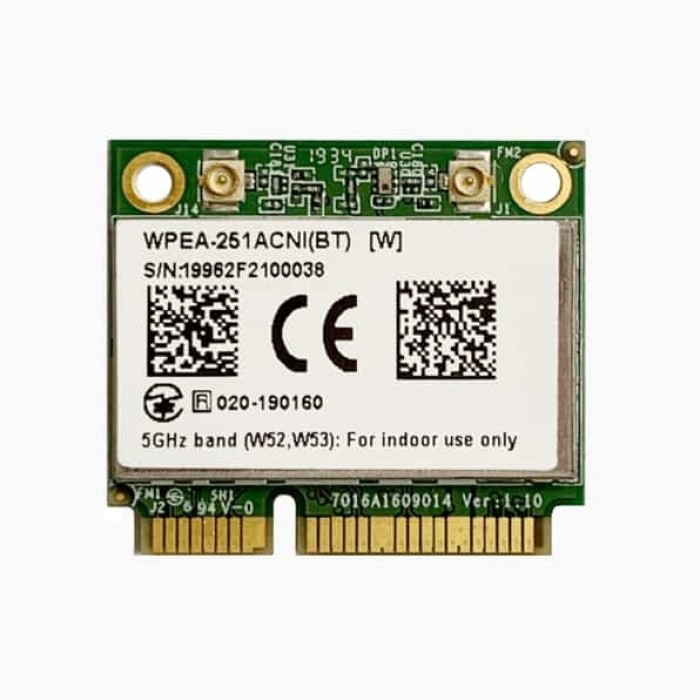 WPEA-251ACNI(BT) 802.11ac/a/b/g/n Industrial grade WiFi 5 + BT 5.0 Combo, Half mini PCIe Module, Qualcomm QCA6174A, 2T2R, Sparklan