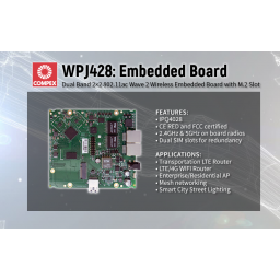 COMPEX WPJ428 Multi-function IPQ4028 Embedded Board, 710MHz CPU / 2x GE Port / Dual Band 802.11ac Wave 2, LTE Gateway - Image 5