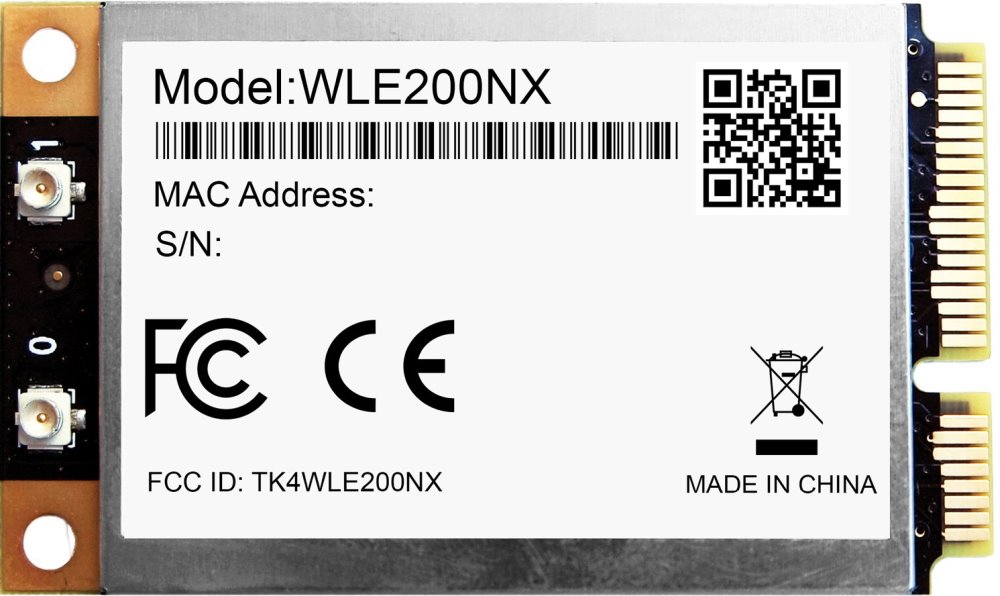 QCA9280 WLE200NX miniPCIe module, 802.11a/b/g/n, 2x2 MIMO, Qualcomm Atheros , Compex