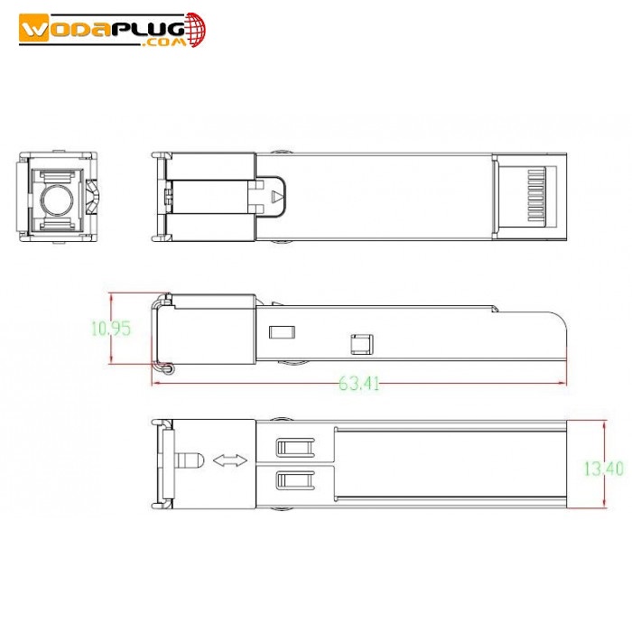 Wodaplug ® WP 5441H-C(H)3AL GEPON OLT SFP Transceiver 1.25Gbps, 1000BASE-PX20+++, 7dBi, TC 3.0, IEEE802.3ah - Image 2