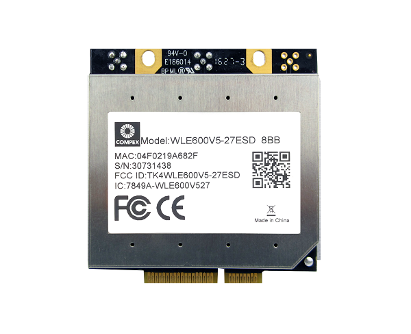 COMPEX WLE600V5-27 miniPCIe module, QCA9882, 802.11ac, 2*2MIMO, ESD protection, high power