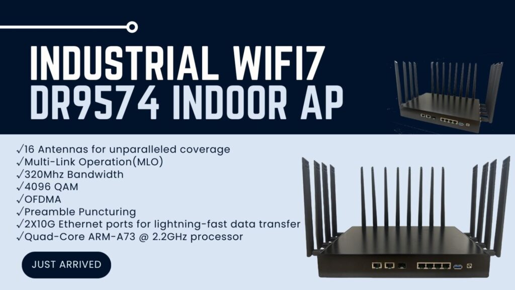 Qualcomm IPQ Alder DRiver 9574 802.11BE WIFI 7 Multifunction Router, 4x4 MU-MIMO OFMDA, Wi-Fi 7, Wallys, DR9574 + DR9274 -5G6G