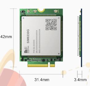SIMCOM SIM8230G-M2 5G RedCap Multi-Band 5G NR/LTE-FDD/LTE-TDD support Rel-17 5G SA, sub-6, low consumption