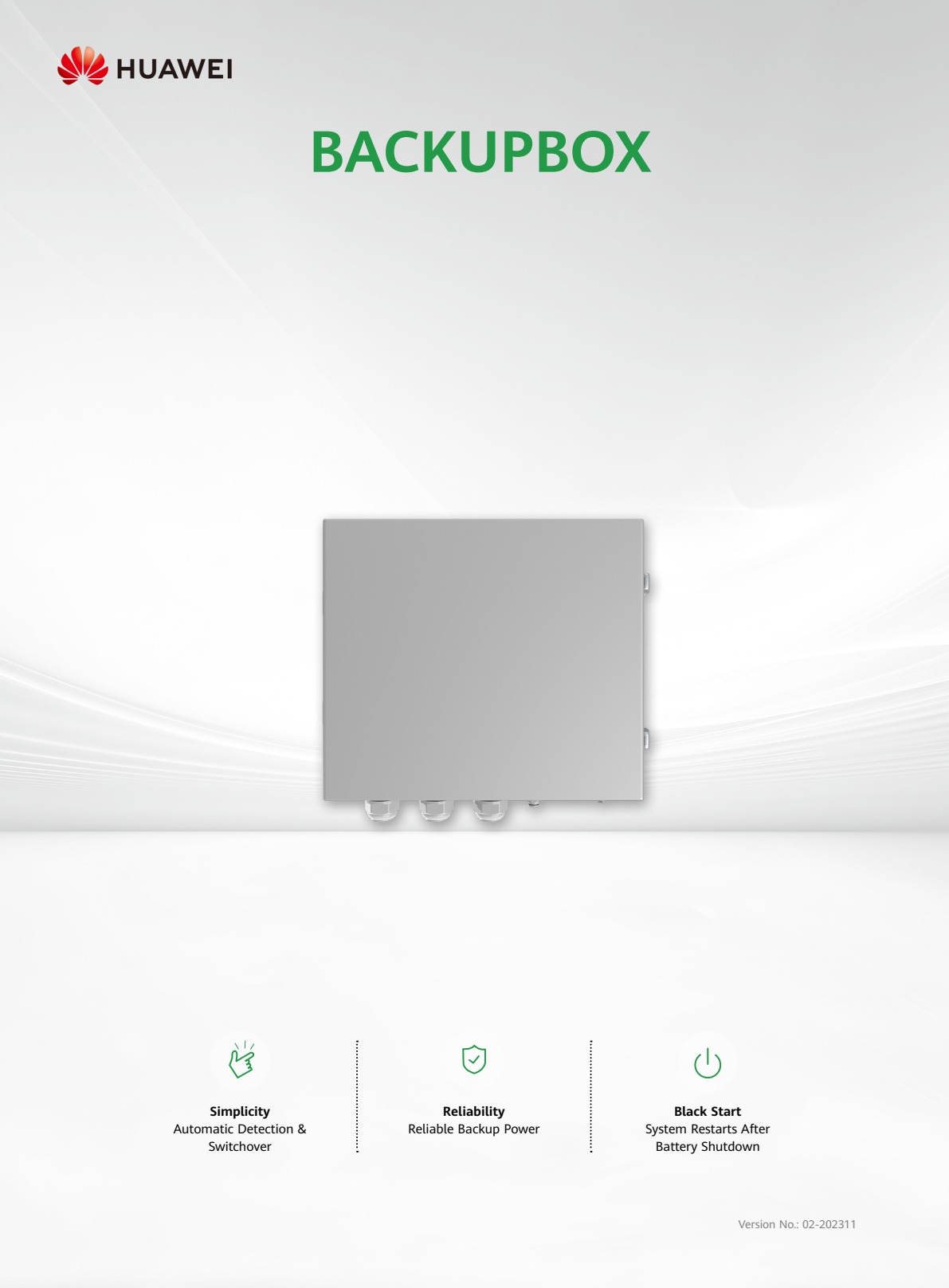 Huawei Backup Box-B1 třífázové připojení s jednofázovým záložním výstupem 02406150