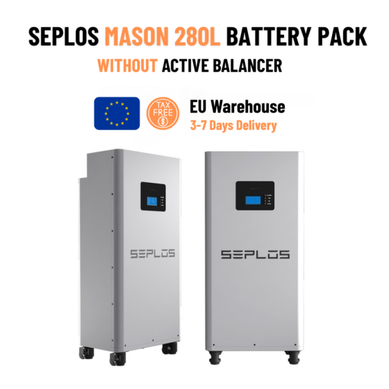 SEPLOS Mason 280L Standard — 14.3 kWh vertical LFP battery