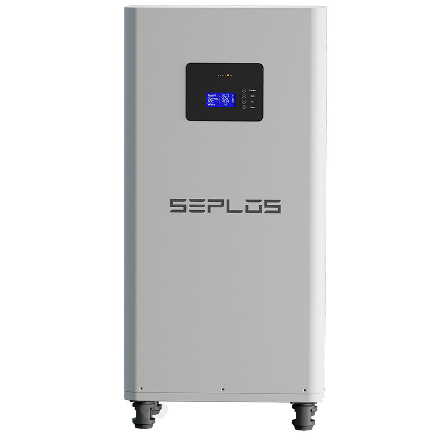Čelní pohled na baterii SEPLOS MASON-314L 51,2 V 314 Ah 16 kWh LiFePO4