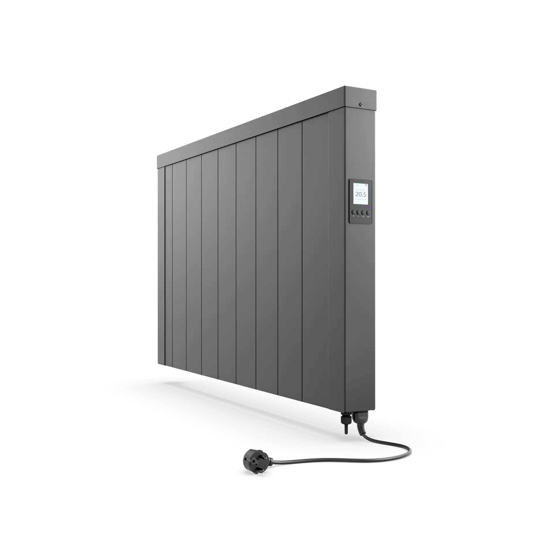 TECHNOTHERM DSM Z 1000 — slim 1 kW wall-mounted heater with a heat-storing fireclay core