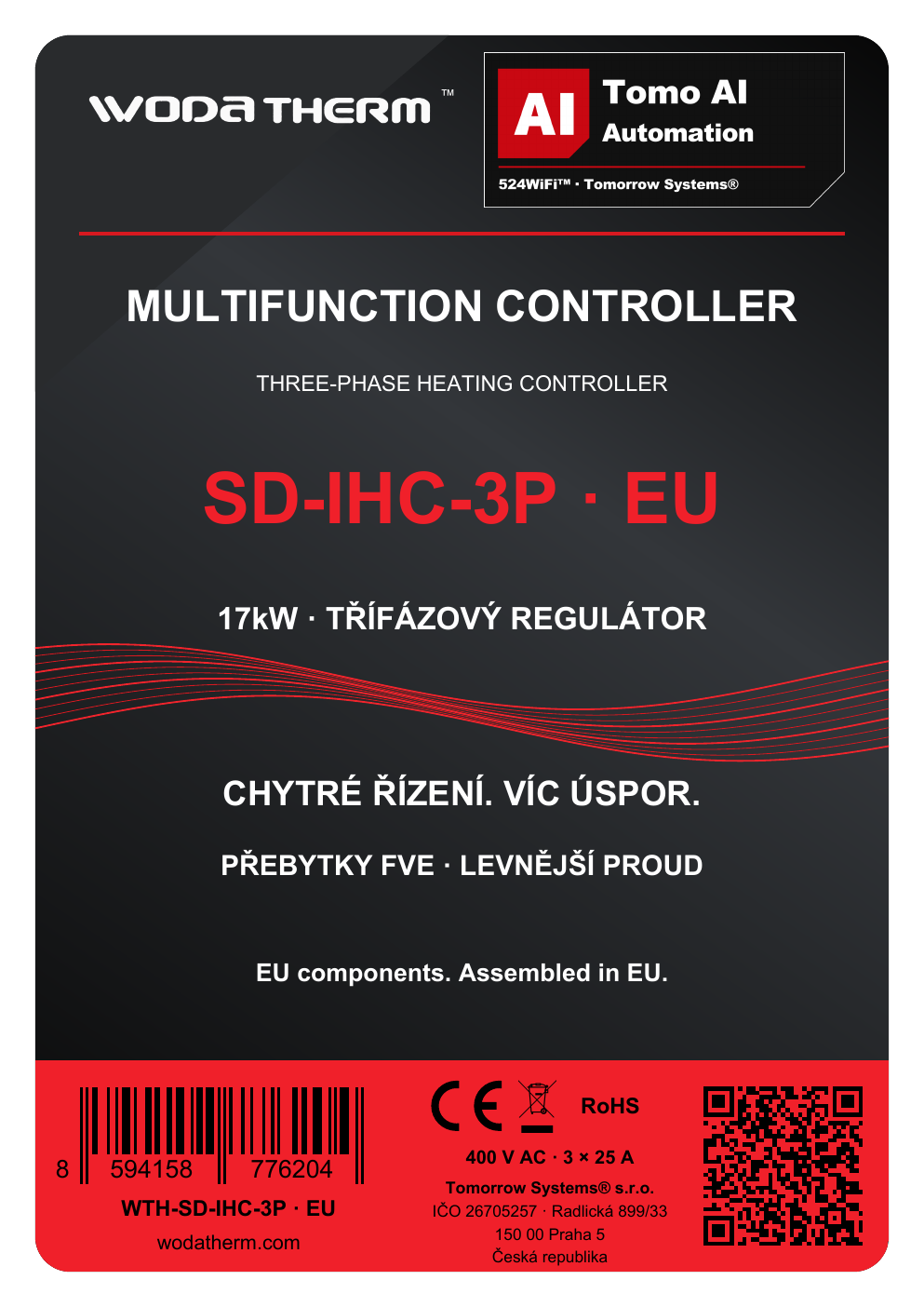 WodaTherm™ SD-IHC-3P — EU components. Assembled in EU.